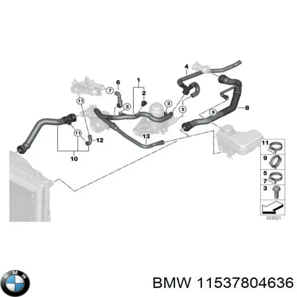 Прокладка адаптера маслянного фільтра 11537804636 BMW