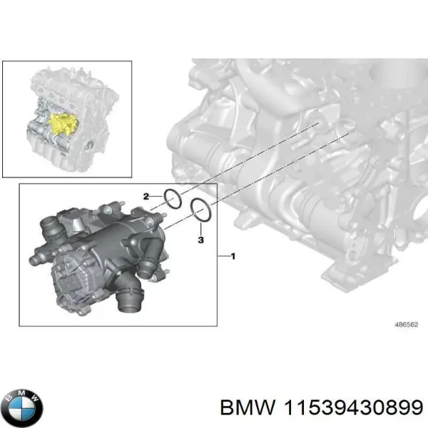 Прокладка термостата 11539430899 BMW