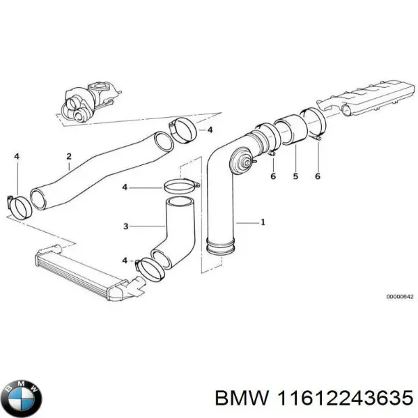 Шланг гідропідсилювача 11612243635 BMW