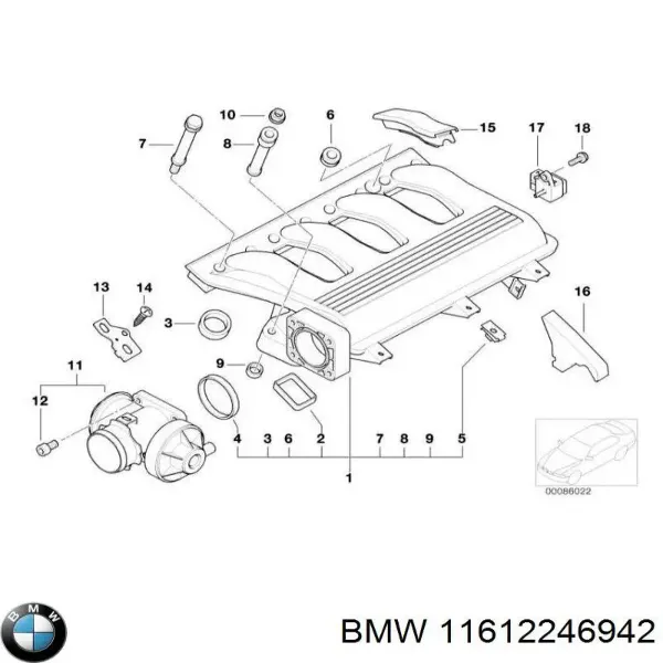Впускний колектор 11612246942 BMW