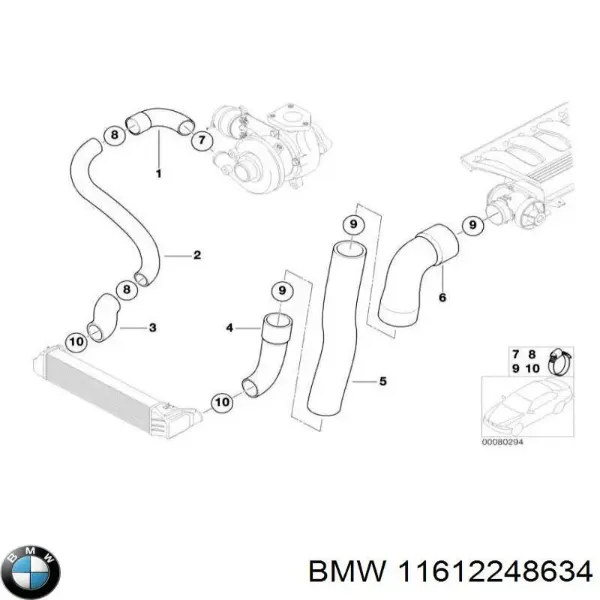 Шланг гідропідсилювача 11612248634 BMW