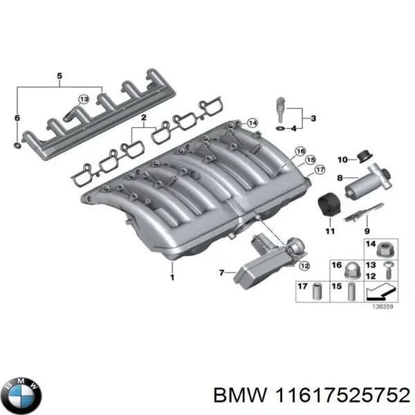 Впускний колектор 11617502268 BMW