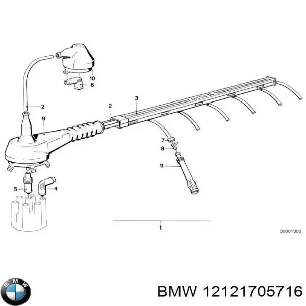 Високовольтні дроти 12121705716 BMW