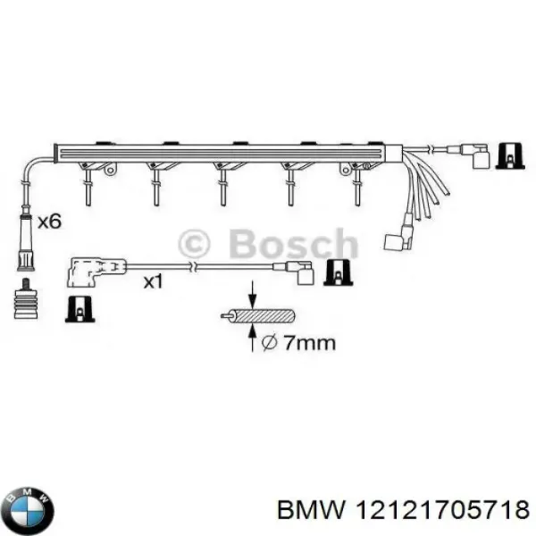 Високовольтні дроти 12121705718 BMW