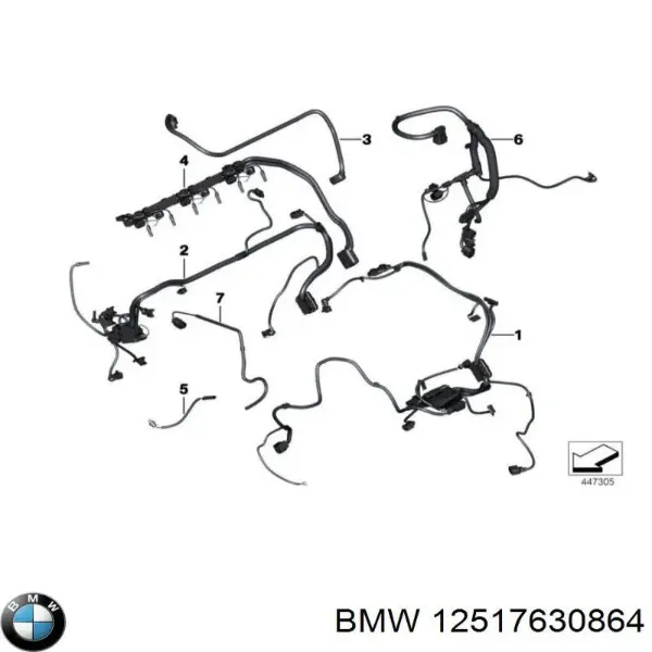Джгут проводів моторного відсіку 12517630864 BMW