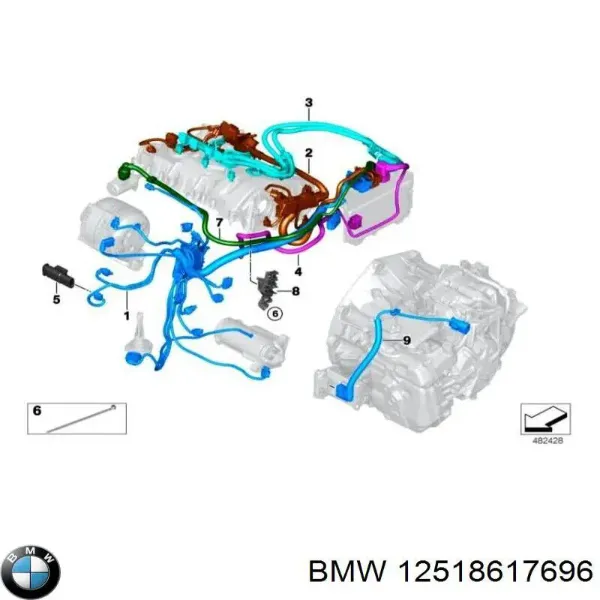 Джгут проводів моторного відсіку 12518617696 BMW