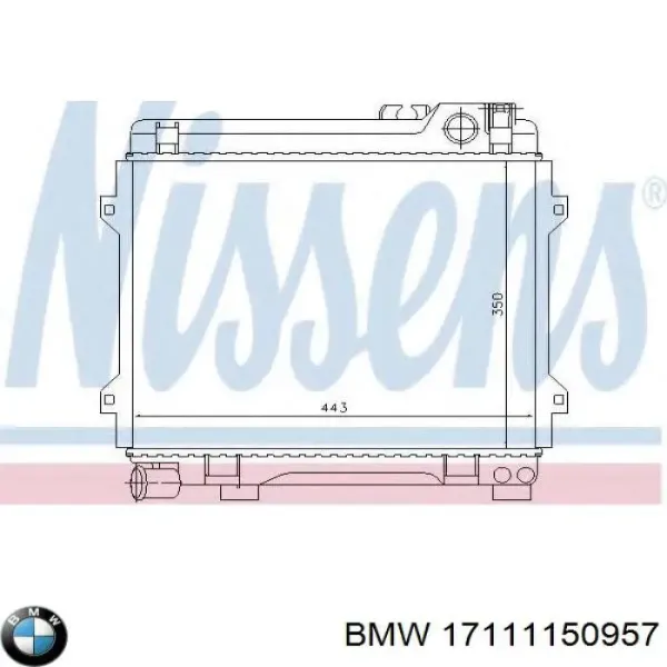 Радіатор 17111176181 BMW