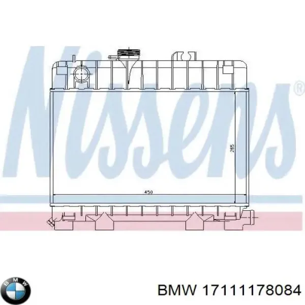 Радіатор 17111178084 BMW