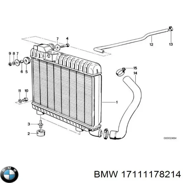 Радіатор 17111178214 BMW