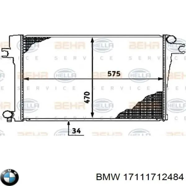 Радіатор 17111712484 BMW
