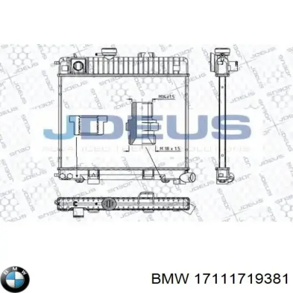 Радіатор 17111719382 BMW