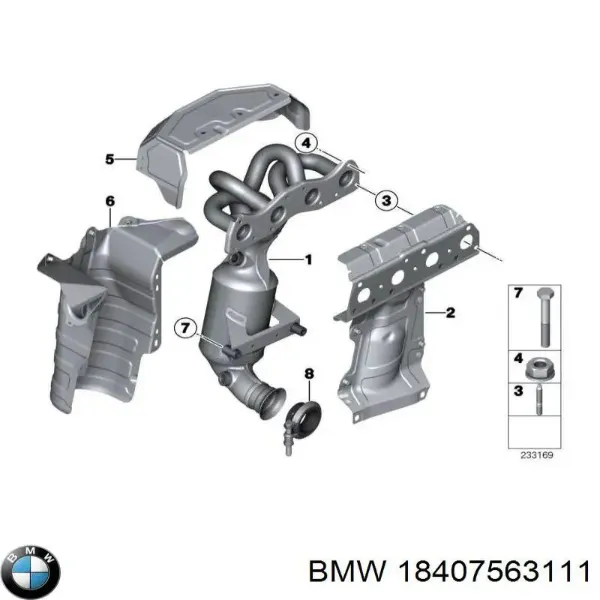 Прокладка колектора 18407563111 BMW