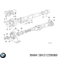 Підвісний підшипник карданного валу BMW 26121229089