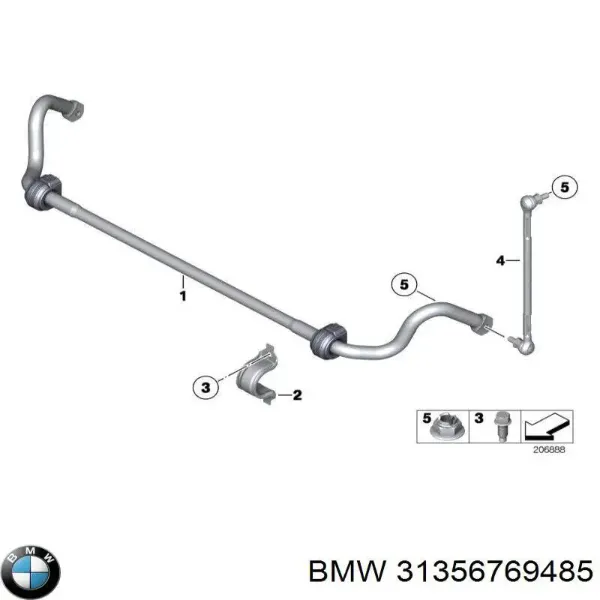 Передній стабілізатор BMW X1 E84