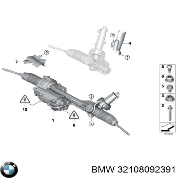 Рульова рейка 32108092391 BMW