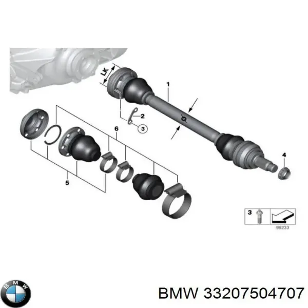 Піввісь задня BMW 7 E38