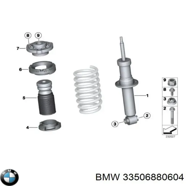Амортизатор задній 33506880604 BMW