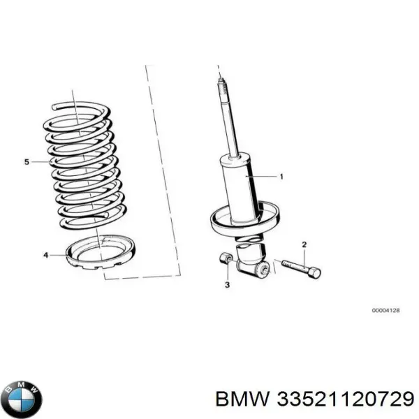 Опора амортизатора заднього 33521120729 BMW
