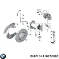 Супорт гальмівний передній правий BMW 3 E90