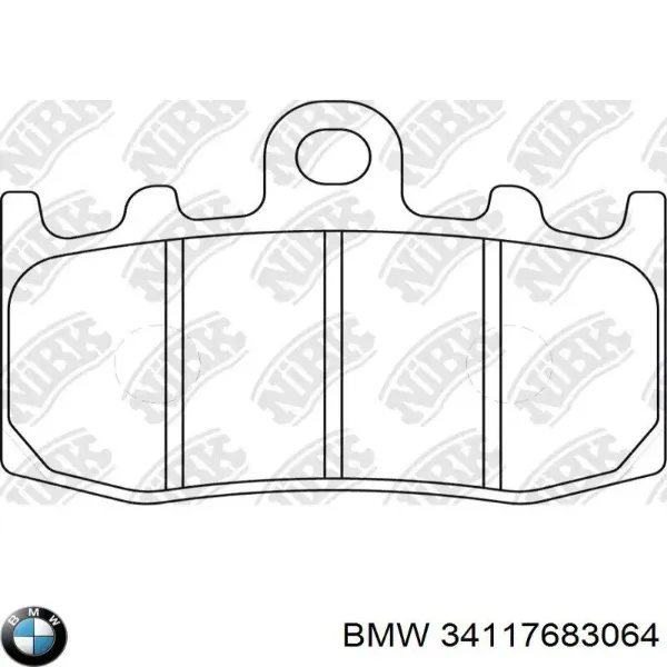 Передні тормозні колодки 34117683064 BMW