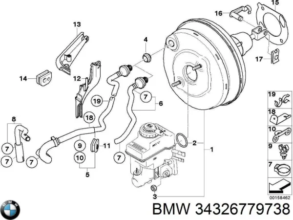 Підсилювач гальм 34326779738 BMW