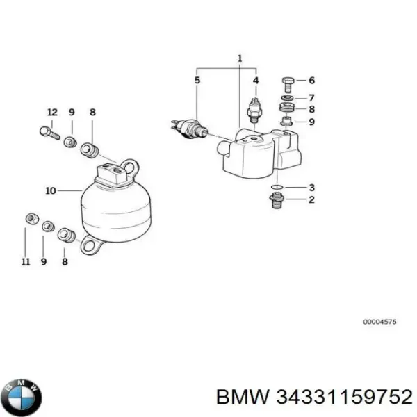 Регулятор тиску палива 34331159752 BMW