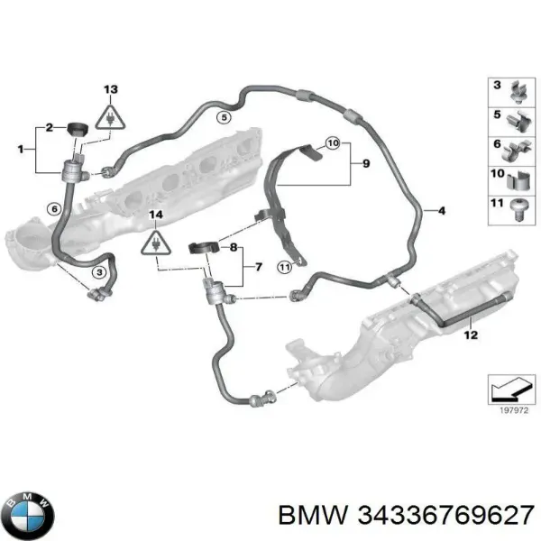 Трубка вакуумного підсилювача гальм 34336769627 BMW
