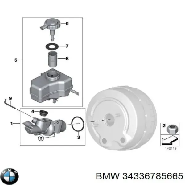 Головний гальмівний циліндр 34336785665 BMW