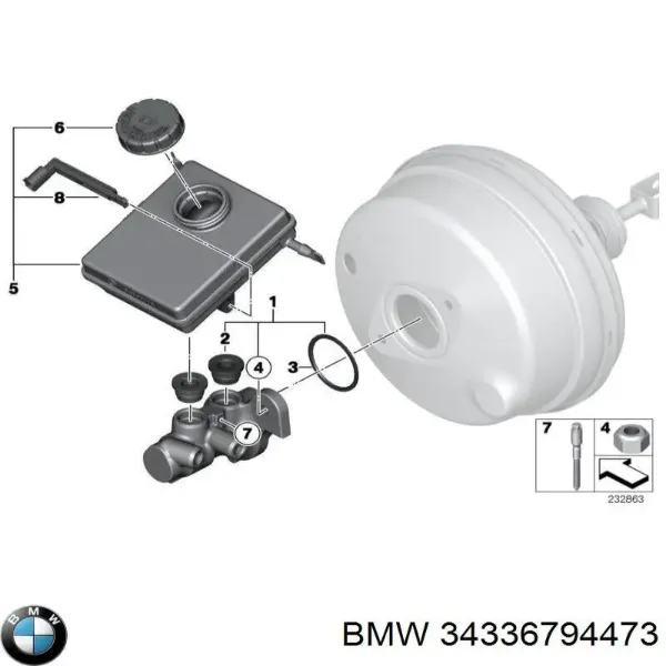 Бачок гальмівний 34336794473 BMW
