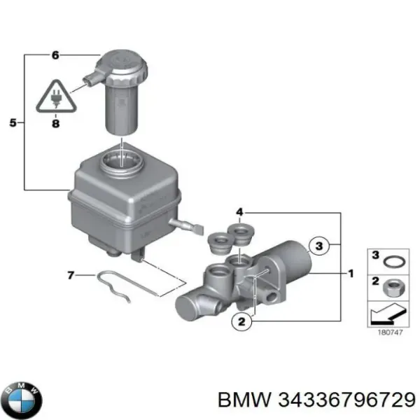 Головний гальмівний циліндр 34336796729 BMW