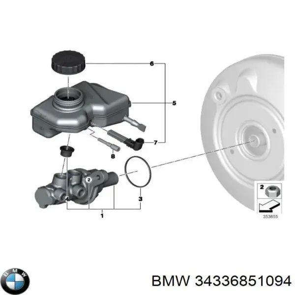 Головний гальмівний циліндр 34336851094 BMW