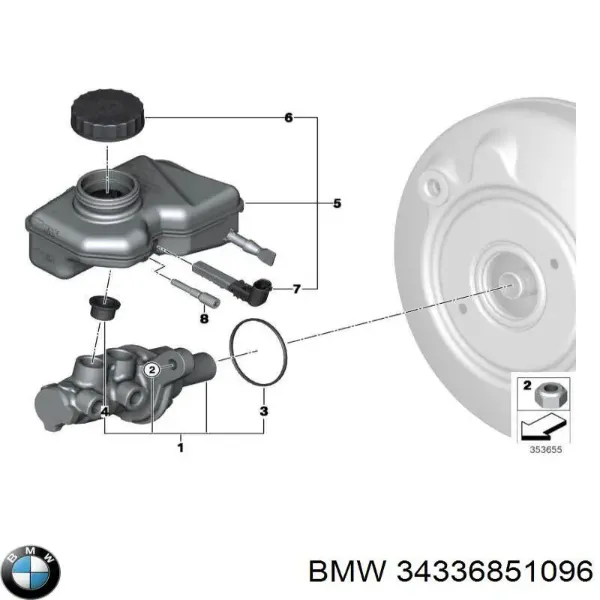 Головний гальмівний циліндр 34336851096 BMW