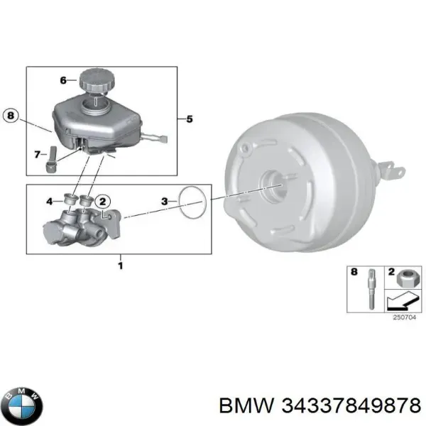 Головний гальмівний циліндр 34337849878 BMW