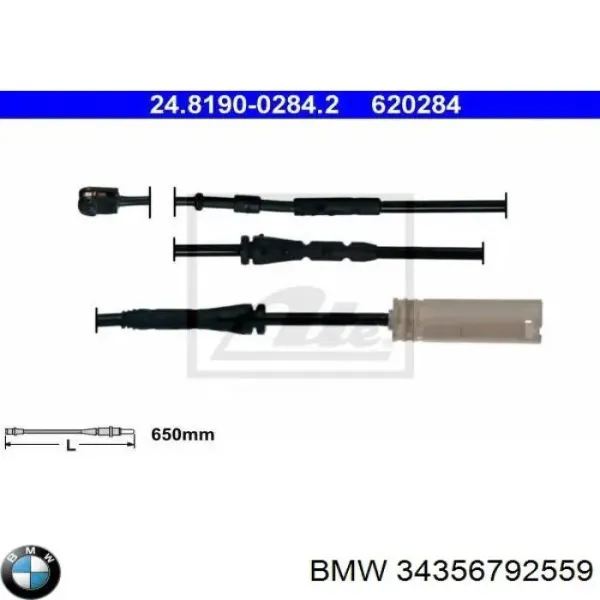 Датчик зносу гальмівних колодок, передній 34356792559 BMW