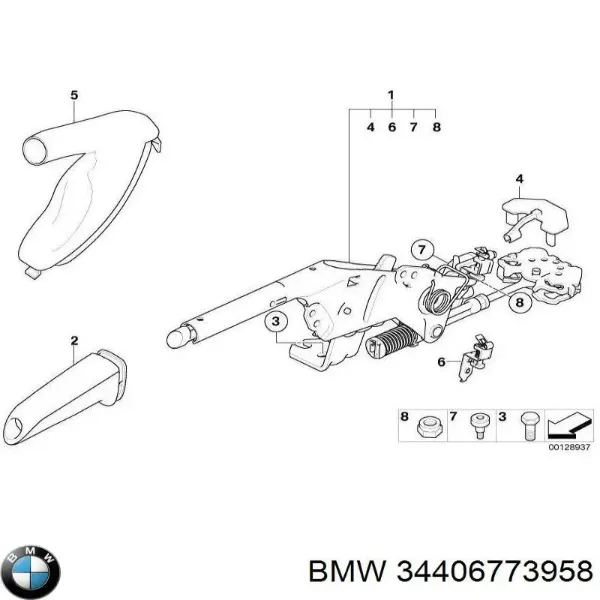 Важіль ручного гальма 34406773958 BMW