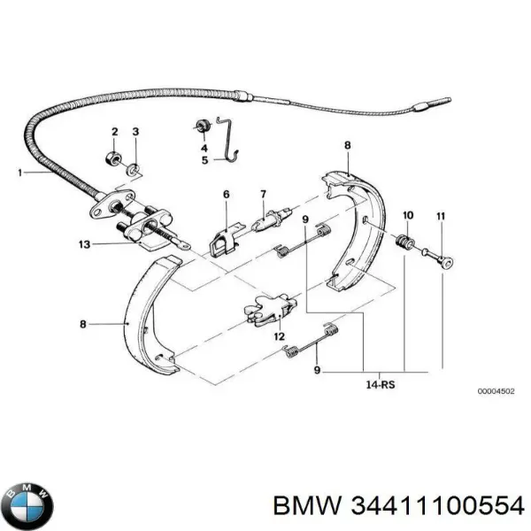 Ремкомплект переднього супорту 34411100554 BMW