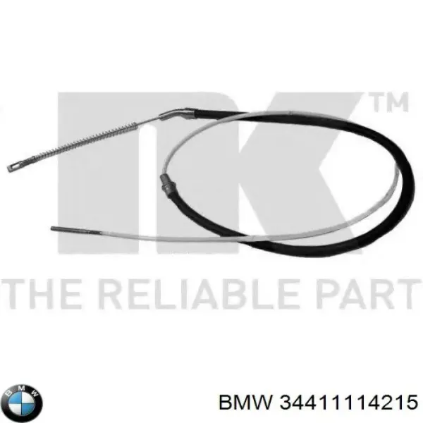 Трос ручного гальма задній, правий/лівий 34411114215 BMW