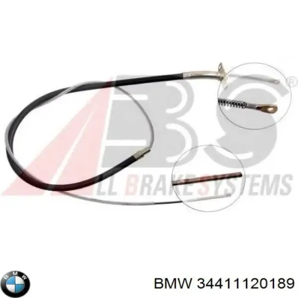 Трос ручного гальма задній, правий/лівий 34411120189 BMW