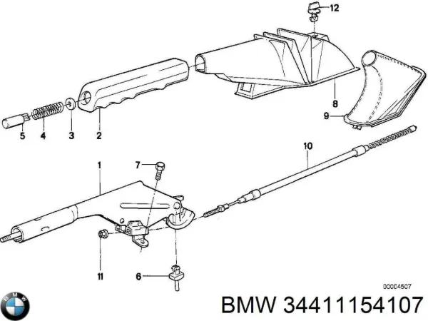 Важіль ручного гальма 34411154107 BMW