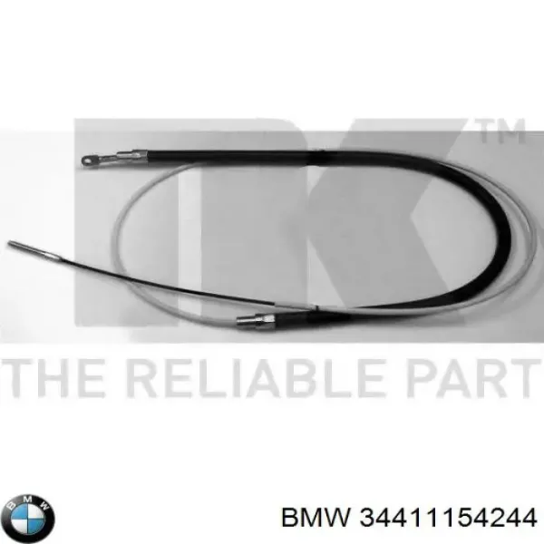 Трос ручного гальма задній, правий/лівий 34411154244 BMW