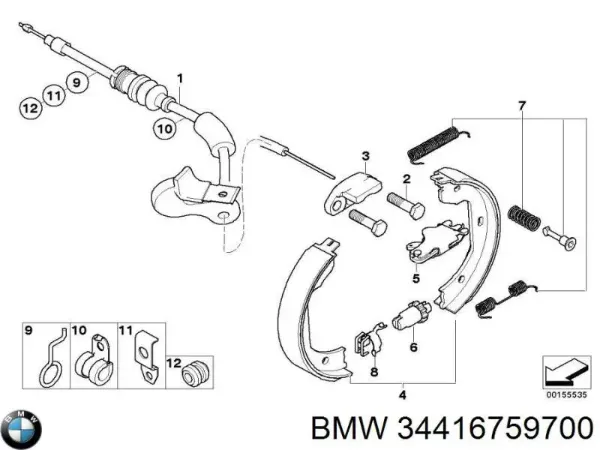Супорт радіатора нижній/монтажна панель кріплення фар 34416759700 BMW