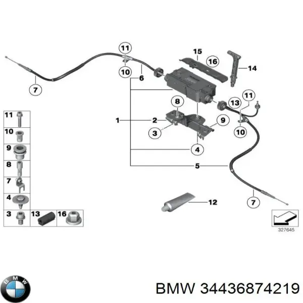 Двигун приводу гальмівного супорту заднього 34436874219 BMW
