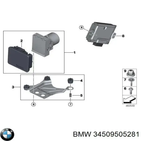 Модуль керування (ЕБУ) АБС (ABS) 34501543906 BMW