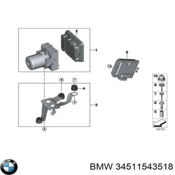 Блок АБС 34516896310 BMW