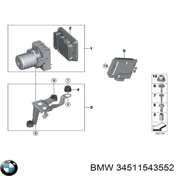 Блок АБС 34515A23421 BMW