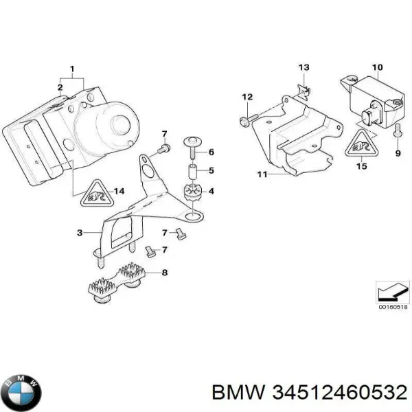 Блок АБС 34512460532 BMW