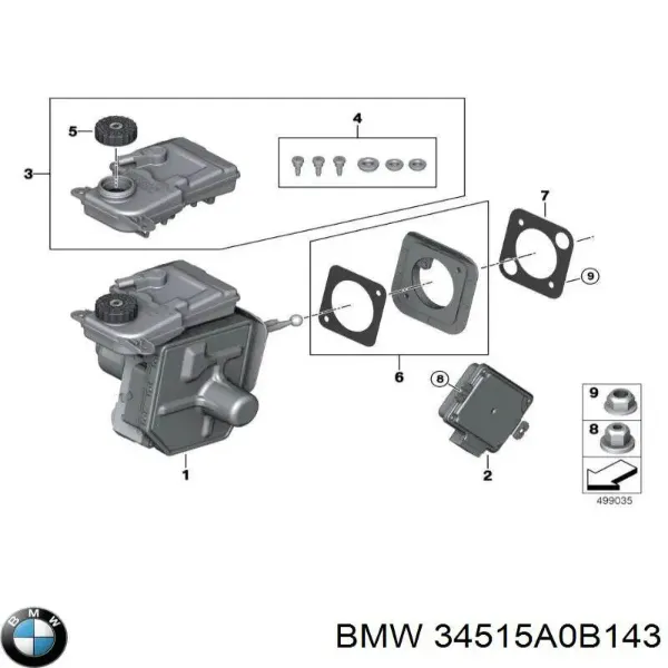 Підсилювач гальм 34515A0B143 BMW