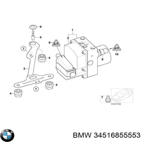 Блок АБС 34510390529 BMW