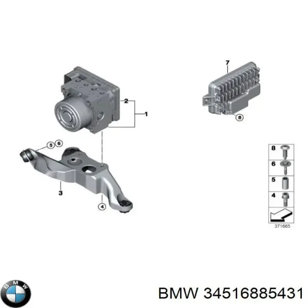 Блок АБС 34515A1BBC6 BMW