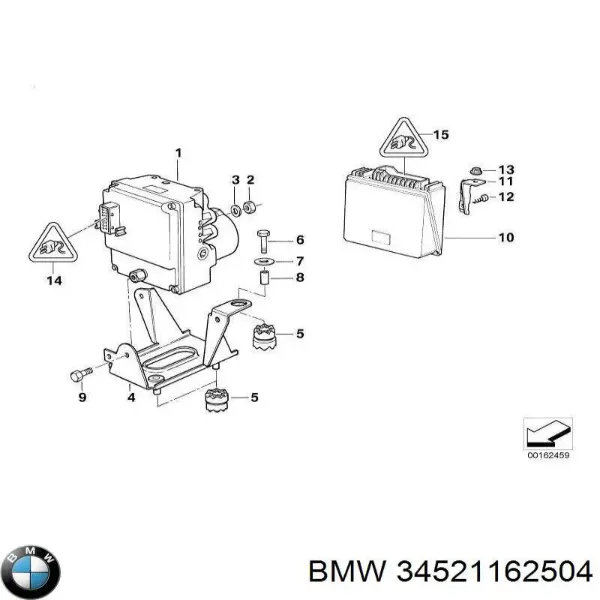 Модуль керування (ЕБУ) АБС (ABS) 34521162504 BMW